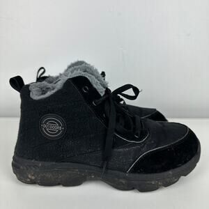 Outdoors Womens Faux Fur Plush Lined Lace-Up Black/Grey Snow Ankle Boots 39, 7US